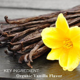 4-Pack Organic Vanilla Flavor Lip Balm. Certified USDA Organic.